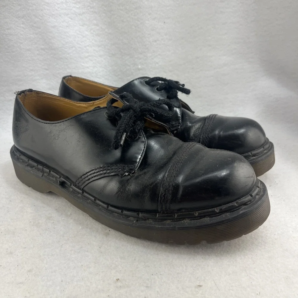 Dr Martens Docs‎ Made In England Black AW4 8266 Cap Toes Men's Size UK 9 US 10
